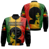 Angela Davis Rasta Freedom Bomber Jacket